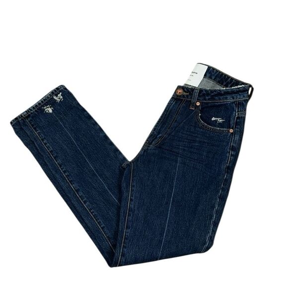 One Teaspoon Dark Blue Straight Leg High Waist Jeans(Size 26) - Picture 7 of 15